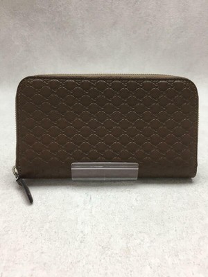 Gucci Si Micro Gg Round Fastener 544473 203887 Brown Walllet 7167 | eBay