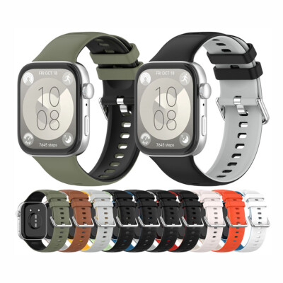 Silicone Wrist Strap Replacement Watch Band for Huawei Watch Fit 3 Smart Watch