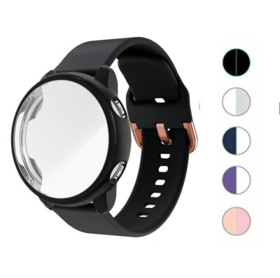 Silicone Watch band Strap Full Case For Samsung Galaxy Watch Active 2 40mm 44mm