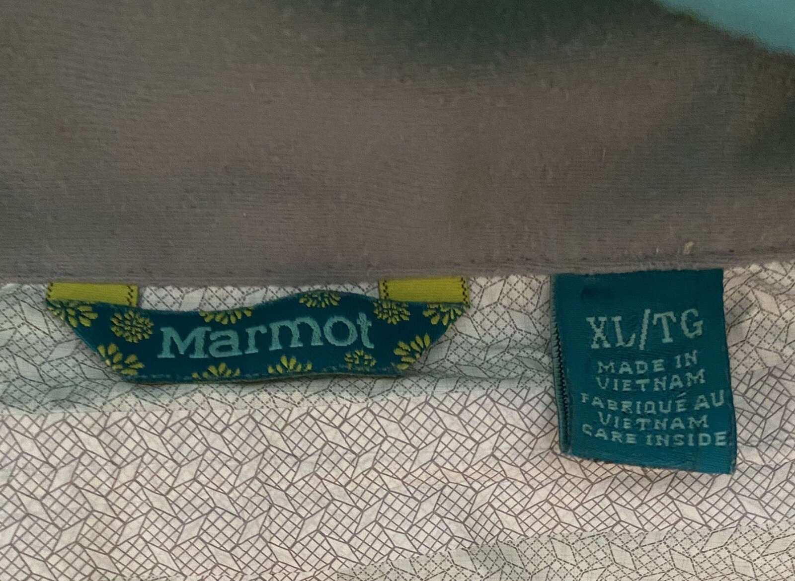 Marmot PreCip Waterproof Hood Zip Packable Rain Wind Jacket Blue green