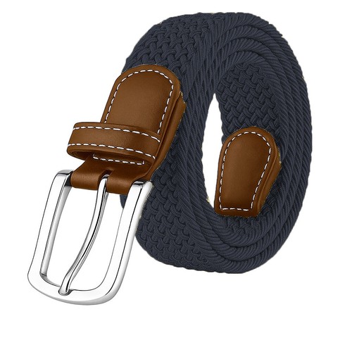 Iqoneq Mens & Womens Braided Elasticated Stretch Belt Woven Regular Smart Belt - 第 6/14 張圖片
