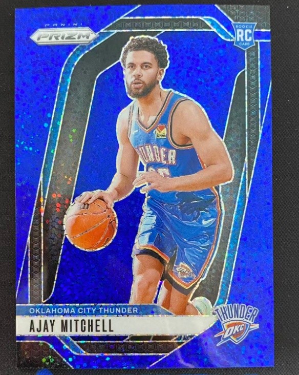 Ajay Mitchell 2024-25 Panini Prizm Blue Sparkle Prizm /144 RC #226