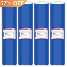 5 Micron 20"x4.5" GAC Granular Activated Carbon Water Filter Big Blue 1-4 PACK
