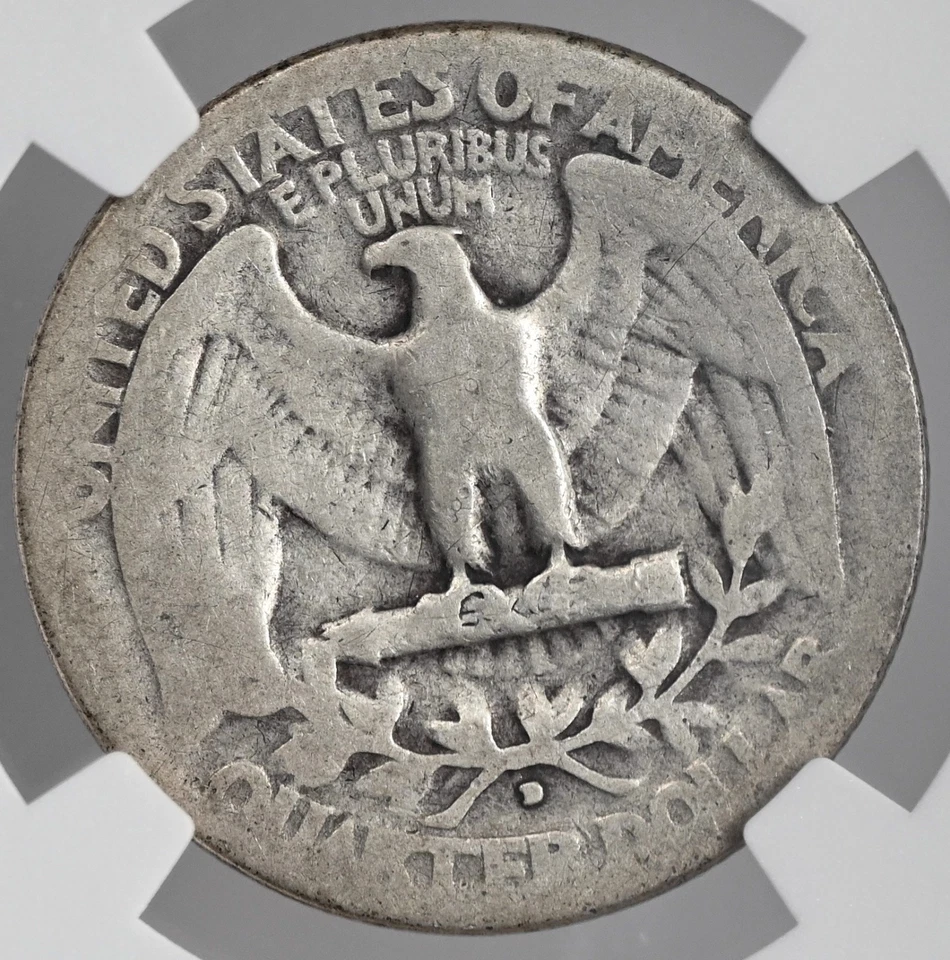 1932-D 25C WASHINGTON SILVER QUARTER - DENVER MINT - NGC AG 3  #8405239-008 - Image 3 of 4