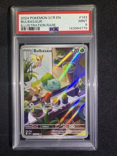 2024 Pokemon SCR EN Illustration Rare #143 Bulbasaur PSA 9 MINT