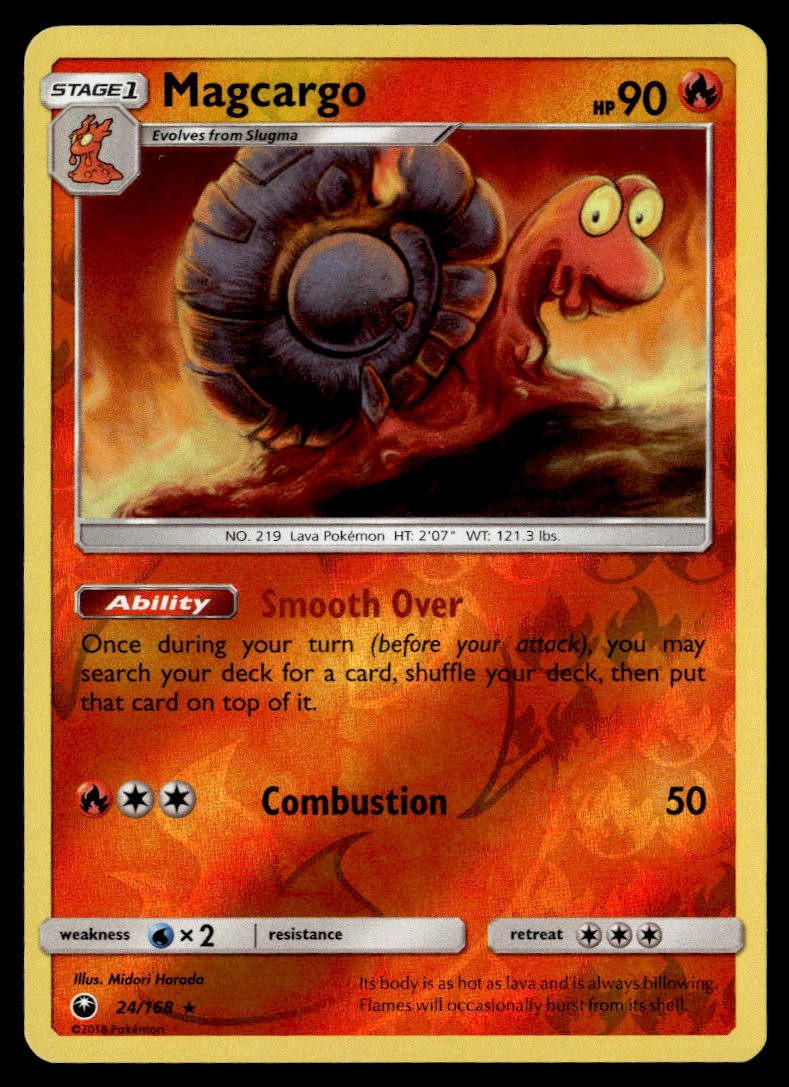 Magcargo 24/168 Rare Celestial Storm Reverse Holo Pokemon 2018