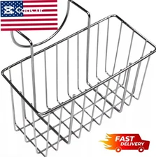 Sponge Holder Kitchen Stainless Steel Caddy Organizer Dish Draining Sink Basket