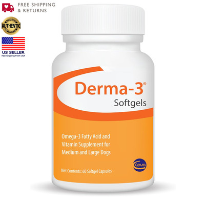 CEVA Derma-3 Softgels Omega-3 Fatty Acid Supplement Medium/Large Dogs | 11/2026