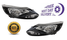 Ford Focus Mk3 Zetec 2011-2015 Front Headlamp Headlight Black Left Right Pair 🔥