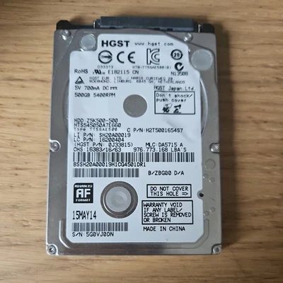 HGST HTS545050A7E660 Z5K500 500GB 2.5" SATA Hard Drive - Image 1 of 2