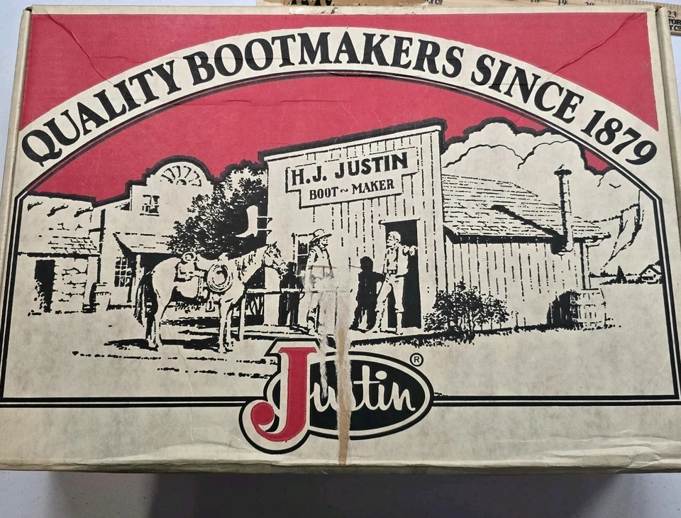 Justin Botas Mujer 6C L4814 Cuero Negro Bordado Vaquera Western con Caja Foto 2 de 4