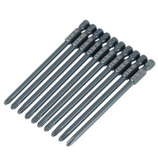 10pcs S2 Steel Cross Head PH2 Screwdriver Bits Set 1/4inch Hex Shank 100mm✈