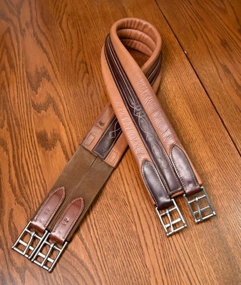 Beval, fancy leather girth, brown, 44  for saddle
