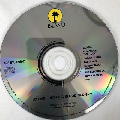 U2 Live Under A Blood Red Sky CD 1983 Island Records 422 818 008-2