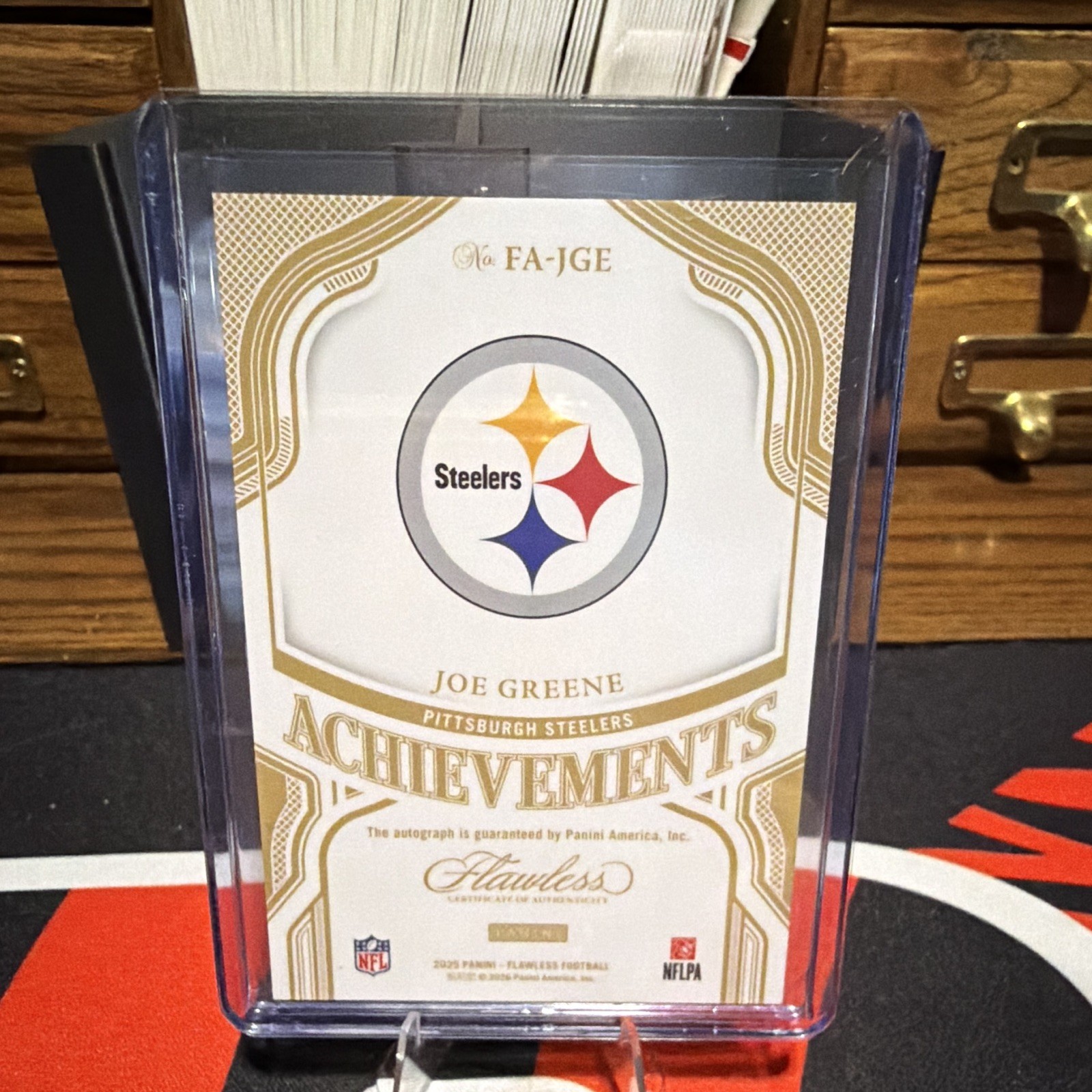 Panini Flawless 2025 Flawless Achievements Joe Greene #FA-JGE /25 Auto Steelers view 2