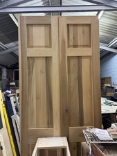 Pair Of Bespoke Doors In Tulip Wood