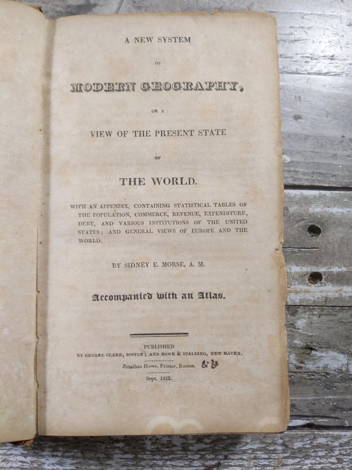 1822 Antique Geography Book “A New System of Modern Geography” Illustrated Foto 4 de 4