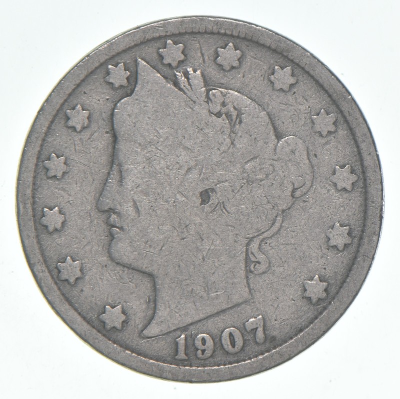 1907 Liberty V Nickel AC Average Circ *3529