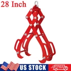 28 inch Log Lifting Tongs Grapple 4 Claws Timber Claw Hook Tongs Logging Grabber