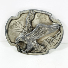 Vintage 1986 American Bald Eagle Commemorative Siskiyou Belt Buckle T-30