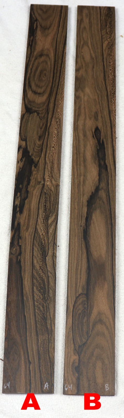 Tastiera tastiera chitarra Ziricote BASS vuota scegli la tua tavola! ZCF65 foto 2