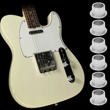 6Pcs Metal Guitar Tuner Conversion Bushings Adapter Ferrules Repairing Accessori