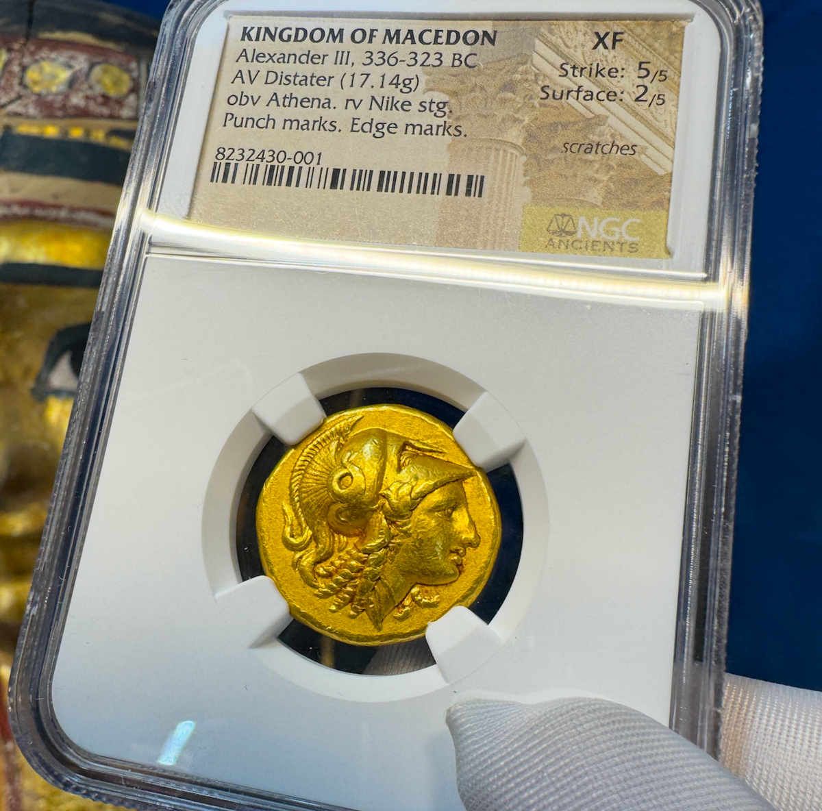 DISTATER* KINGDOM OF MACEDON ALEXANDER III THE GREAT ATHENA NGC XF