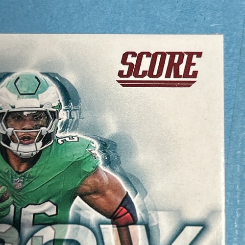 2025 Panini Score Football Saquon Barkley Throw Backs #1 Red Parallel - Picture 3 of 4