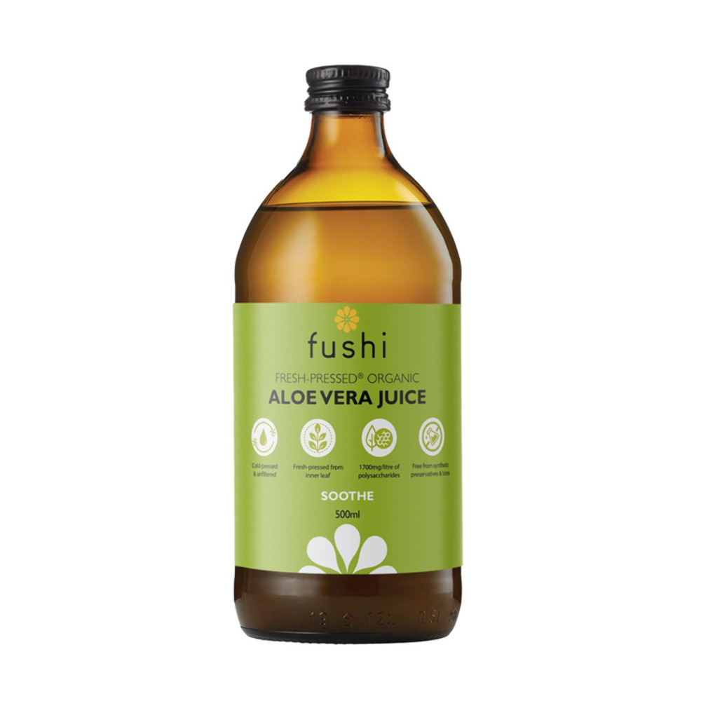Fushi Organic Aloe Vera Juice 500ml Cold Pressed Inner Leaf