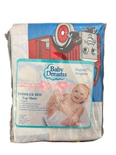 Vtg Thomas the Train Toddler Bed Crib Flat Sheet Britt Allcroft 1992 NEW Sealed