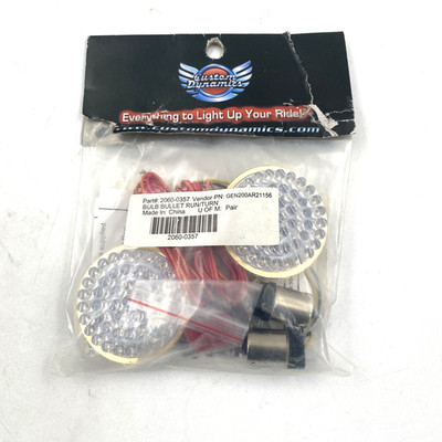 Custom Dynamics GEN-200-AR2-1156 Rear Bullet 1156 Turn Signal LED Bulbs Harley