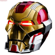 Iron Man Mk17 Gold Helmet 1:1 Wearable Electric Mask English Voice Control Toys
