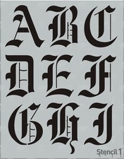 Old English Font Stencil 3" Alphabet Letters Painting Craft