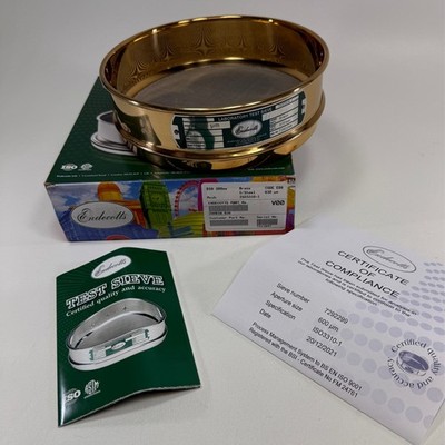 Endecotts Brass SS 1.25 mm Test Sieve 200mm Mesh IS03310-1 # 200BIW1.25