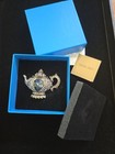 New Heidi Daus My Cup Of Tea Blue Swarovski Crystal Teapot Pin Brooch — photo 9