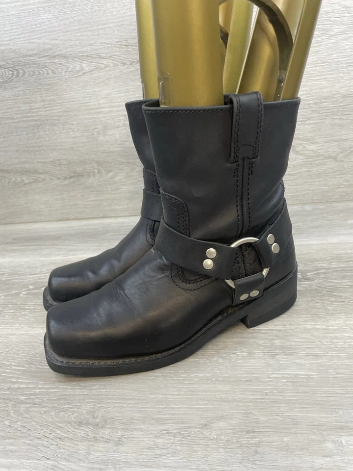 Xelement Negro Arnés Moto Botas Media Pantorrilla Mujer’s 7 Motociclista Montar Hebilla Foto 3 de 4