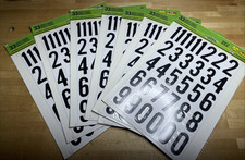 SEVEN 7  Packages of Self Adhesive Vinyl Numbers 2" High 33 Piece MM-7N