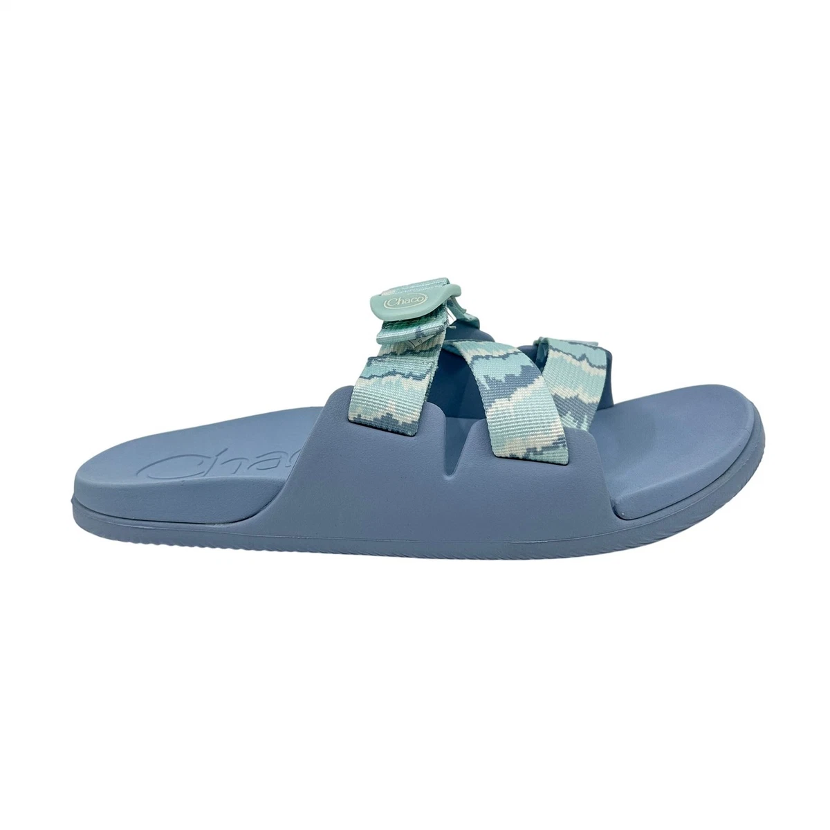 CHACO Gray Green Thongs Slides Sandals Flats Casual Shoes sz 13 CHACO Womens 7 Green Gray Flip Flops Sandals Thongs Rubber  main image 3