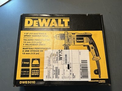Dewalt DWE5010 1/2'' Heavy Duty Dual Speed Range Hammer Drill Brand New