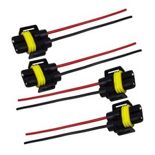 Wiring Harness Headlight Socket, 9005 HB3 9006 HB4 9012 Female Adapter 4PCS