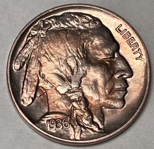 1936-P Buffalo Nickel / SUPERB GEM BU/Nice Toning