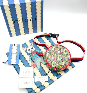 Auth Gucci x Higuchi Yuko GG Supreme 502330 Children's Waist Pouch WBox MR 0589