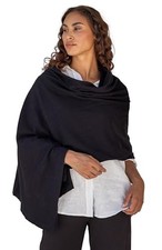Dreamsoft Travel Scarf, Wrap and Shawl for Women Black Organic Cotton