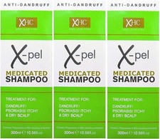 Xpel Medicated Shampoo Treatment for Dandruff Psoriasis Dry Itchy Scalp (3 X 300
