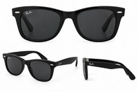Ray-Ban Sunglass Wayfarer RB2140  Classic 50mm Black Frame Glass black Lens  new