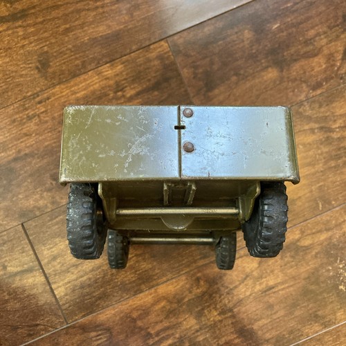 Vintage Tonka Militär Jeep Pressstahl Spielzeug Militär Armee Fahrzeug 50er GR 2-2431 - Bild 8 von 11