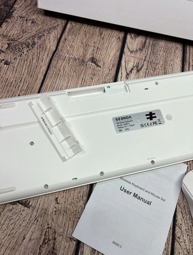 Wireless Keyboard Mouse Set Full Size Phone Holder Compatible with MacBook Air - Afbeelding 13 van 16