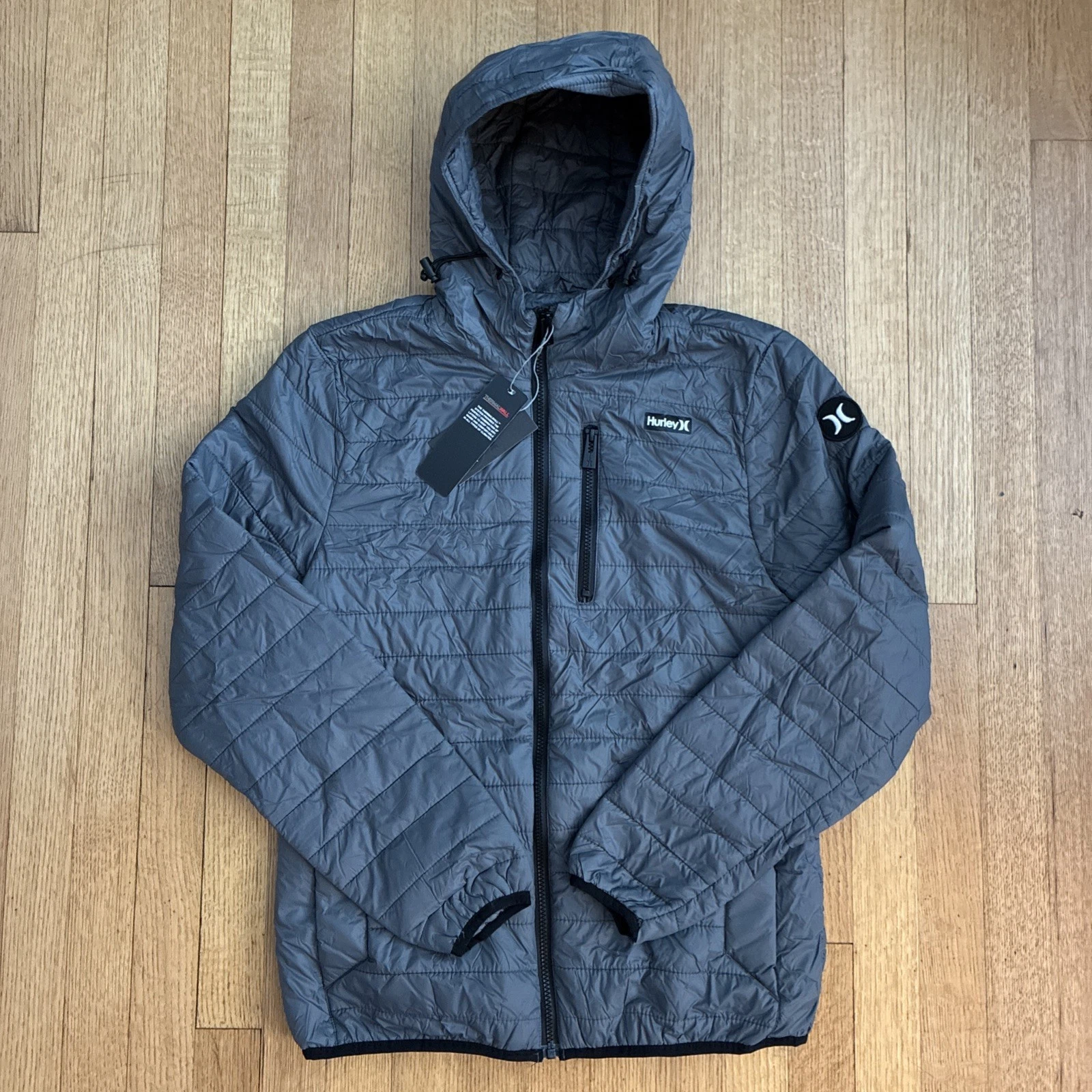 Hurley Balsam Packable Insulated Puffer Jacket Men Size Small Gray Thermal
Opens in a new window or 