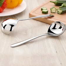 Stainless Steel Soup Ladle - Creative Long Handle Serving Spoon - Home Use