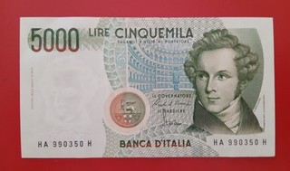 CINQUEMILA LIRE REPUBBLICA ITALIANA BUONA CONSERVAZIONE